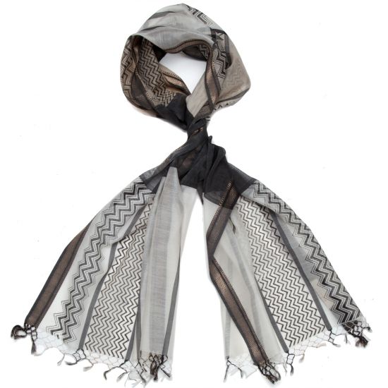 Aurora Chevron Scarf - Black/Bisque